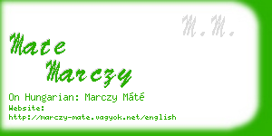 mate marczy business card